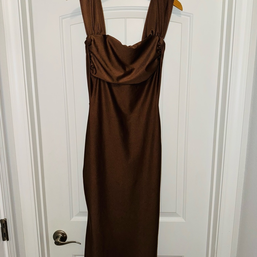 Windsor Strapless Brown Dress